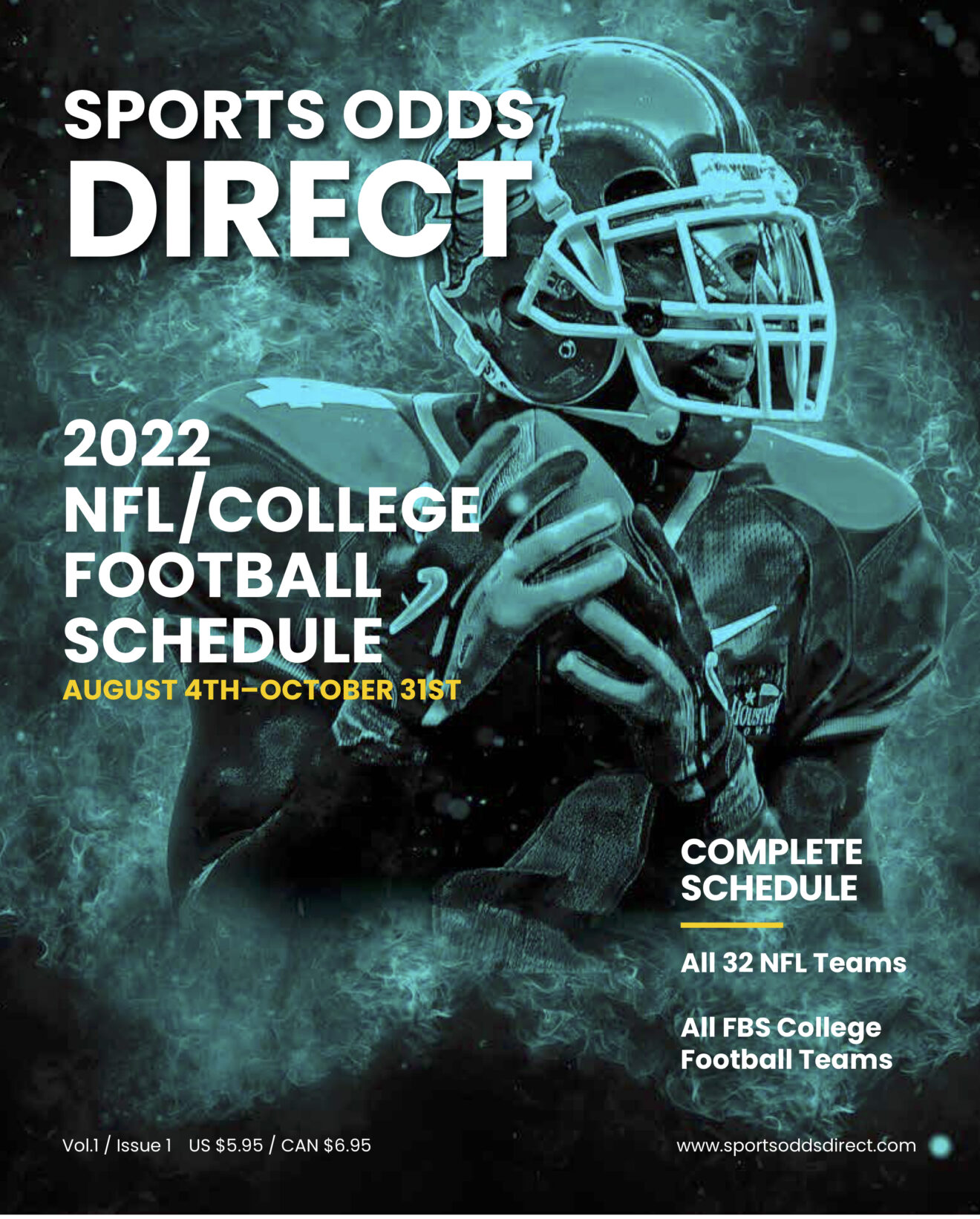 2022 NFL/College Football Schedule, Book 1 (Digital Edition) Sports Gaming Publishing