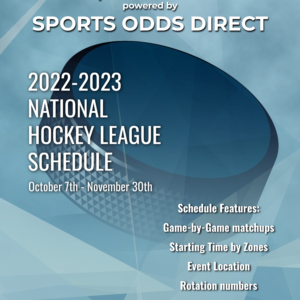 2022-2023 National Hockey League Schedule
