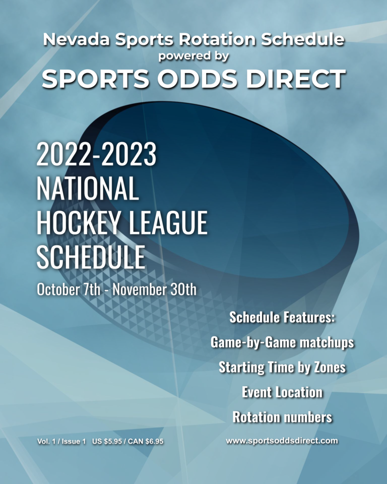 The 2022-2023 National Hockey League Schedule, Book 1 Arrives